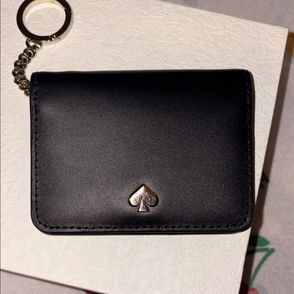 Kate Spade Black Leather Card Holder /Wallet EUC - Picture 3 of 6